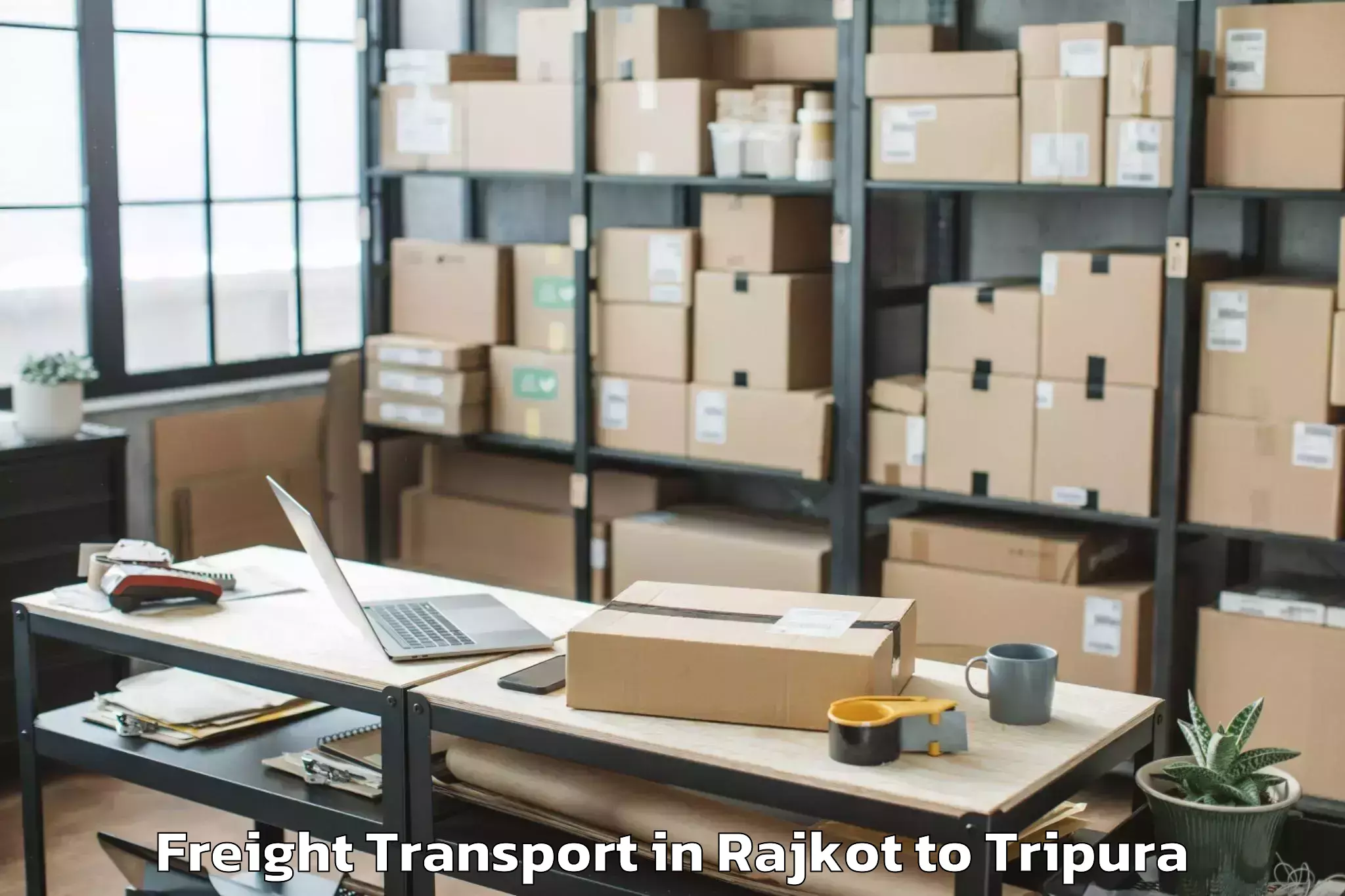 Leading Rajkot to Kamalpur Airport Ixq Freight Transport Provider